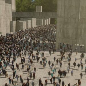 Ian Hubert Instagram - Lazy Tutorials 5: animated crowds in blender! I'm actually surprised this one works; I'm pretty stoked. 
I actually cranked it to 100,000 people, and it's still just a little laggy. Definitely could work for extreme wide shots. .
.
#vfx #filmmaking #blender3d #blender #b3d #crowds #tutorial #bts #cg #digitaldoubles #eevee