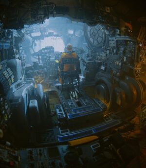 Ian Hubert Instagram - Cockpittery! The assembly/cleanup file from a very fun scanning outing with the @takacollective . The scene is modeled over a LiDAR scan of the workshop stage, so with any luck if we ever do a greenscreen shoot it could line up well (very excited for that!) 
#b3d #cg #digitalart #cyberpunk #scifi #photoscanning #blender3d
