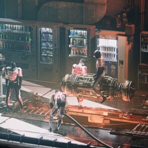 Ian Hubert Instagram - So I've wanted to have this fake sport, 'The Hyperbowl', playing on background TVs in scenes. People ride around on jet engines and try to shoot each other in a combination of like football and Nascar. 
@the.jabberwock came over today with a full body @hellorokoko mocap suit and we were able to put this shot together in a couple hours. CRAZYBEANS exciting technology. I still have to figure out how to work with it better, but the possibilities of combining this with photoscans and stuff are absolutely blowing my mind right now. 
#vfx #filmmaking #scifi #b3d #cg #digitalart #sparts #mocap #blender3d #rokoko