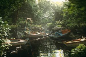 Ian Hubert Instagram - Boats in the woods!! Had a photogrammetry adventure in the backyard :D 
Never really had to do a lot of digital nature, because I'd just go film in the Real Stuff, but sometimes it's still useful to be able to mix-and-match .
#cg #b3d #blender3d #photogrammetry #digitalart