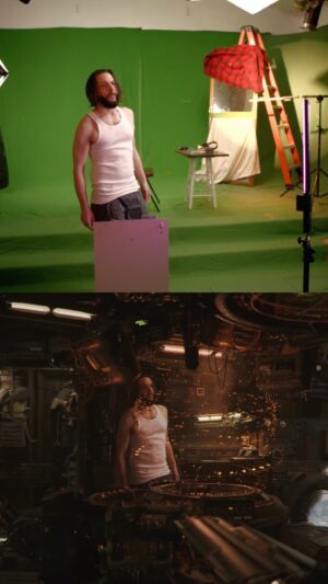 Ian Hubert Instagram - A few before-and-afters from the new Dynamo Dream episode, “A Single Point in Space”. A lot of tracking pre-keyed footage into 3d space to let me reanimate the camera a little (meaning the final renders out of blender didn’t need any compositing, which was cool). 

Huge thanks to everyone involved!! It was a blast, but hopefully next time we have more of a practical set (Truax killed it on the greenscreen, though).

#vfx #cg #blender #b3d #dynamodream #filmmaking #bts