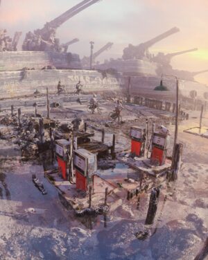 Ian Hubert Instagram - Those nasty bike boys of Interplexa. This was an assembly file for a scan library that ended up growing into a full image. It’s been a blast running around the neighborhood scanning everything with @polycamai ‘s photo mode- been making a big ol library of ground/environmental assets :D 
#b3d #dynamodream #scifi #digitalart