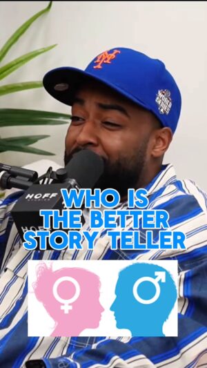 Ian Lara Instagram - We have to put this to a test. I’ve never heard this take before.

Listen to #1 health and wellness podcasts in the hood @adulthoodpod for more!

#funny #reels #fyp #laughing

Who tells better stories?