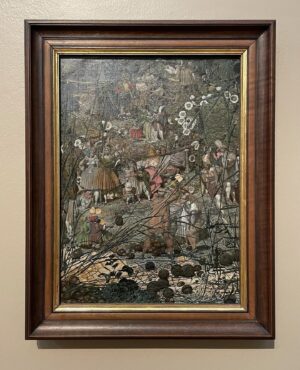 Ian McQue Instagram - ‘The Fairy Feller’s Master Stroke’ by Richard Dadd. Never seen this irl before, the technique is astonishing. Almost pointillist-style tiny dots of colour building up the form. Took him nine years to complete. I can see why. 
#tatebritain