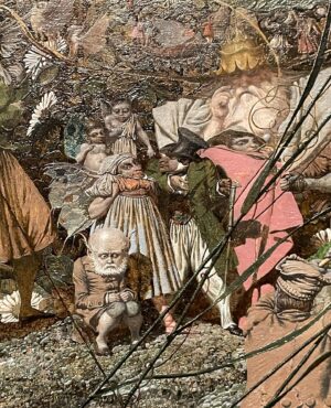 Ian McQue Instagram - ‘The Fairy Feller’s Master Stroke’ by Richard Dadd. Never seen this irl before, the technique is astonishing. Almost pointillist-style tiny dots of colour building up the form. Took him nine years to complete. I can see why. 
#tatebritain