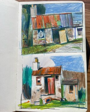 Ian McQue Instagram - Coloured pencil efforts. They’re hard, coloured pencils #😩
