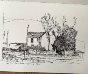 Ian McQue Instagram - On the road from Ullapool 
#WesterRossSketchbook