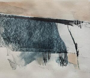 Ian McQue Instagram - experimenting with graphite sticks/watercolour/ink and half remembered landscapes #whatsundaysarefor (must say this @pithsupply sketchbook can take a battering 👍)