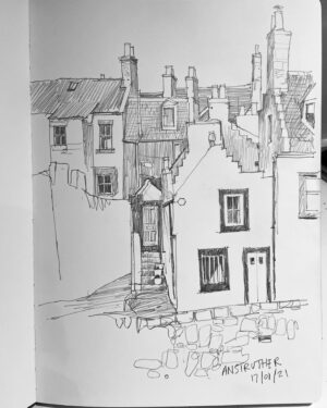 Ian McQue Instagram - Chimneys, corbie-steps and wynds in #Anstruther