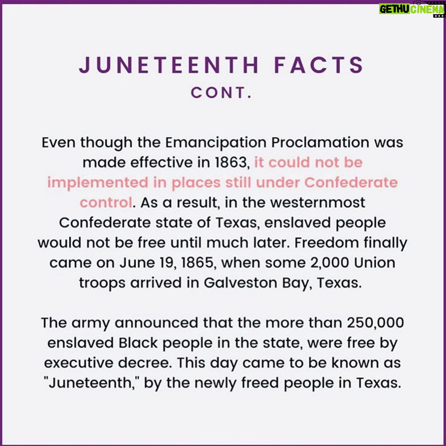 Ian Verdun - 1.8K Likes - Happy Juneteenth, ya’ll! In honor of the holiday, swipe 👉🏽 to read up on some history. #americanhistory #juneteenth #freeyourmind #decolonizeyourmind #ifwedontlearnfromourpast #hellifwedontevenKNOWourpast #howinthellarewegonnalearnfromit #canigetanamenupinhere #rehauleducation #teachthisshitinschool