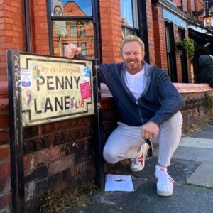 Ian Ziering Instagram - There is no way to visit Liverpool England without getting reacquainted with the Beatles. Penny Lane is in my ears and in my eyes, they’re beneath the blue suburban skies I sit…