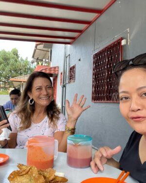 Ida Nerina Instagram - Another #celebrateme #celebrateus doing what we do best- EAT! Our fave Ampang Highway Yong tau foo (they’re closing doors in a week, so GO NOW! The best sui kow lunch with my forever young #missmalaysia we used to go everywhere together- especially EATING! A fave story is of us dining in this Thai resto in Bangsar that gave us FREE dessert- cos we ordered so much for just 2 people! Concerts in Singapore, filming in Australia, driving each to the airport whenever one was going away (generally me at that time 😅) what a journey we shared… and what a FABULOUS birthday gift, Thanks Minto- a collage of pics of me and one of us2- waaaay back when… LOVE!