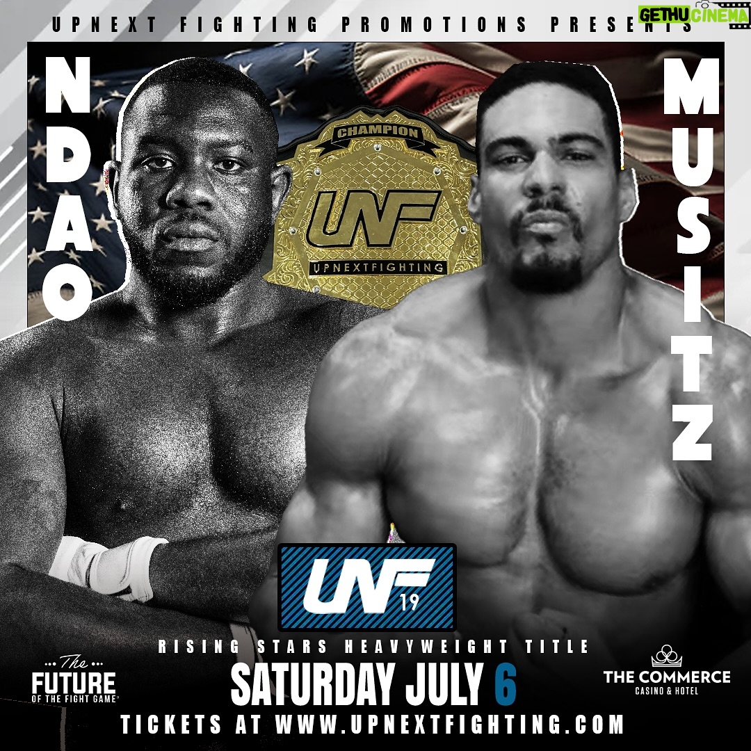 Ike Catcher - 557 Likes - 𝐌𝐀𝐊𝐄 𝐓𝐇𝐀𝐓 5️⃣ championship bouts! Our Mega Show on Saturday, July 6, will now include a mega bout, presented by @fightnightcustoms!
Get your tickets or order the PPV now to see El-Hadji Ndao (@balr__23) and Ike Musitz (@ikecatcher) face off for the #UNF #RisingStars Heavyweight Championship!
🇺🇸 #UNF19
🗓️ Saturday, July 6
📍 @CommerceCasino
🎟️ UpNextFighting.com (link in bio)
📺 @starfundstream
👕 Presented by @fightnightcustoms