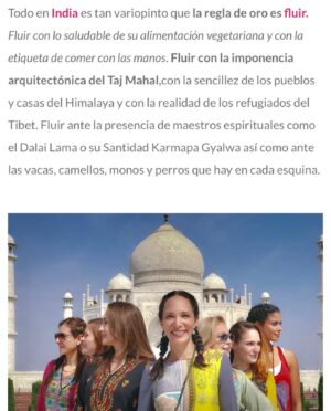 Ileanna Simancas Instagram - ¿Quieres viajar a India, pero te da miedo hacerlo sola? 

Sé que es aterrador, pero también se lo que tu vida podría ser después de esta experiencia transformadora.

 ¿No valdría la pena enfrentar tus miedos y dar este gran paso hacia tu crecimiento personal? 

A mí me lo valió en el 2008, mi vida nunca fue la misma después de 6 meses allí. Y sé que la tuya también cambiará. 

India es para sumergirte en su cultura, en sus creencias y en su sabiduría. Es un destino para la tranquilidad y el alboroto, para recorrer y descansar, para alegrarse y asustarse, para comprender y confundirse, para ver y creer… Es el colapso y la armonía, el caos antes de la paz, la belleza que se descubre cuando se mira más allá de lo evidente, pero, sobre todo, India es un lugar en donde perderse es el único camino para encontrarse.

Escríbeme por DM y agendamos una llamada ❤️ 

#ileannasimancas #lilithsindia2024
