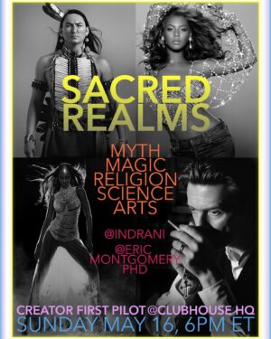 Indrani Pal-Chaudhuri Instagram - Join our exciting Creator First pilot @Clubhouse HQ Sacred Realms: ‘Myth’, ‘Magic’, and Religion across the Arts and Humanities.

May 16th at 6:00 PM EST.
Join us: https://lnkd.in/ewpmn5j

With #Dr Nwando Achebe, African historian and feminist scholar MSU; #Indrani Pal-Chaudhuri Vis lecturer Princeton; @ericjmontgomery1 , PhD anthropologist and African diviner MSU; @genebraverock  Indigenous activist and Wonder Woman actor; #KenL.Harris, Ph.D. National Business League president; @jonlevytlb behavioral scientist; @kunalsood.in global health scientist; @abegurko; @iamnaomiachu #QueenofBamenda

(Photos #beyonce #eugenebraverock #iman #davidbowie by Indrani   Markus)
#mythology #magic #music #metaphysics #sacredspace ##africanentrepreneurs #africanart #sufism #art #film
