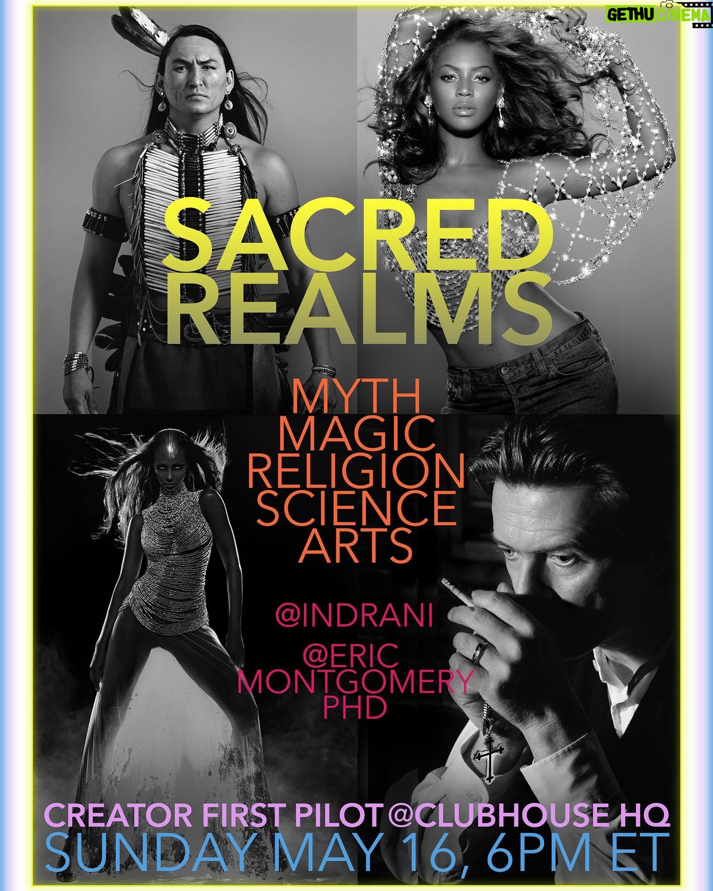 Indrani Pal-Chaudhuri - 536 Likes - Join our exciting Creator First pilot @Clubhouse HQ Sacred Realms: ‘Myth’, ‘Magic’, and Religion across the Arts and Humanities.
May 16th at 6:00 PM EST.
Join us: https://lnkd.in/ewpmn5j
With #Dr Nwando Achebe, African historian and feminist scholar MSU; #Indrani Pal-Chaudhuri Vis lecturer Princeton; @ericjmontgomery1 , PhD anthropologist and African diviner MSU; @genebraverock Indigenous activist and Wonder Woman actor; #KenL.Harris, Ph.D. National Business League president; @jonlevytlb behavioral scientist; @kunalsood.in global health scientist; @abegurko; @iamnaomiachu #QueenofBamenda
(Photos #beyonce #eugenebraverock #iman #davidbowie by Indrani Markus)
#mythology #magic #music #metaphysics #sacredspace ##africanentrepreneurs #africanart #sufism #art #film