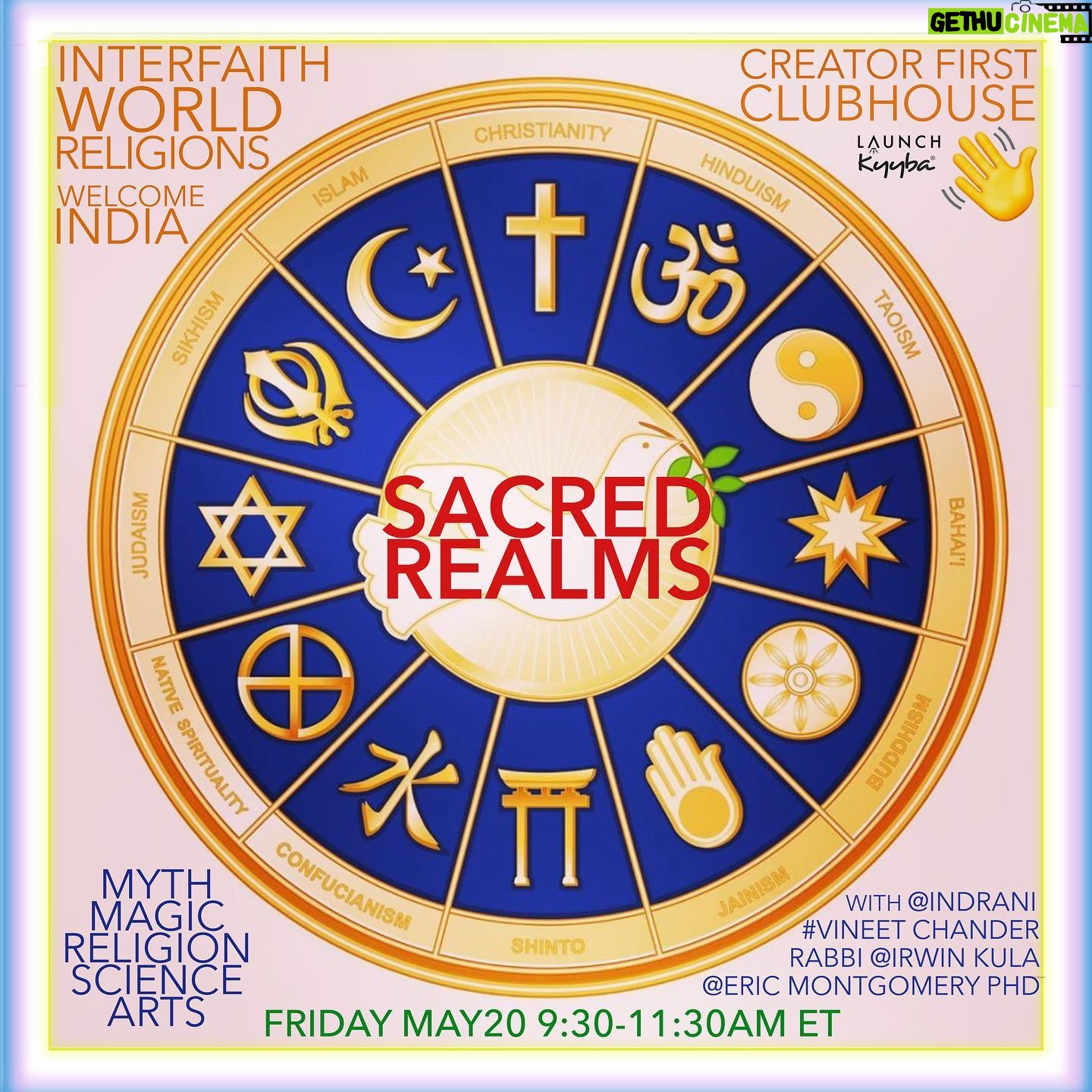 Indrani Pal-Chaudhuri - 593 Likes - https://www.joinclubhouse.com/join/sacred-realms/K7bmp7KC/MzAjG7R4
Join us for an interfaith world religions discussion tomorrow and welcome India to #Clubhouse - with the brilliant Rabbi @irwinkula and Princeton University’s Hindu Chaplain @vineetchander, @ericjmontgomery1, myself and many others.
"I have practiced all religions—Hinduism, Islam, Christianity—and I have also followed the paths of the different Hindu sects. I have found that it is the same God toward whom all are directing their steps, though along different paths. You must try all beliefs and traverse all the different ways once. Wherever I look, I see men quarreling in the name of religion—Hindus, Mohammedans, Brahmos, Vaishnavas, and the rest. But they never reflect that He who is called Krishna is also called Siva, and bears the name of the Primal Energy, Jesus, and Allah as well—the same Rama with a thousand names..."- Sri Ramakrishna
#interfaith #worldreligions #worldpeace #princetonhindusatsangnam #irwinkula #vineetchander #indrani #princetonalumni #princetonreunions #irwinkula #sacredrealms #clubhouseapp