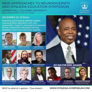 Indrani Pal-Chaudhuri Instagram - Join us! Honored to moderate this extraordinary panel: 

neuralign_edu New Approaches to Neurodiversity and Dyslexia Education at Alfred J. Lerner
Hall, Columbia University, December 20 at 10:30am ET.
Honoring leading advocates: Mayor Adams, New York Assemblymember Robert Carroll, Yoel Greenfield, Ingrid Poupart, Kate Griggs, Dean Bragonier, Nancy Conrad, Barbara Bullard, Jumaane Williams, Dr. Newton Howard, Eli Weisman, and Chris Etienne.
Global experts, educators, neuroscientists, and leaders will
review the latest research and potential solutions to support students in the national and global learning disability crisis in schools and prison systems. Moderated by: Indrani Pal-Chaudhuri
RSVP to attend or watch the live-screening! https://bit.ly|
#columbiauniversity #columbiapsychology #neuralign
#CanAdvance #madebydyslexia #noticeability #ShirleychisholmInstitute #HowardBrainCenter #oxforduniversity #princetonuniversity #neurodiversityadvocate #neurodiversity #neurodiverseeducation #occupationaltherapyforkids #dyslexiaeducation #neuroscience #dyslexiaawareness #dyslexiaevent #mayorericadams #chrisetienne #robertcarroll #ingridpoupart #kategriggs #jumaanewilliams #yoelgreenfeld #deanbragonier #newtonhoward #nancyconrad #barbarabullard #eliweisman
@nycmayor @poupart.ingrid @dyslexicthinking
@MadeByDyslexia @jumaane.williams @canadvance1 @noticeability @theconradfoundation