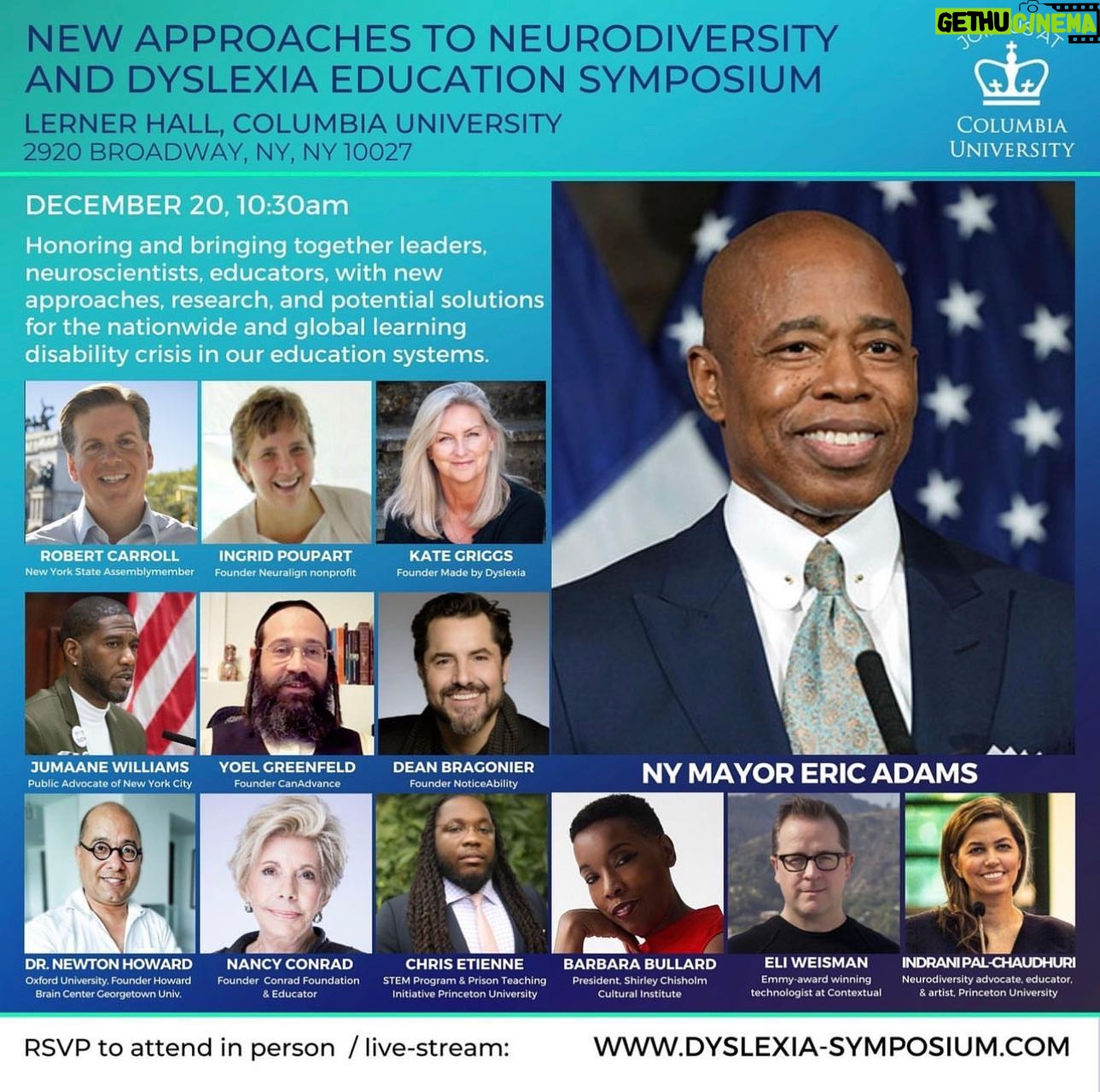 Indrani Pal-Chaudhuri - 498 Likes - Join us! Honored to moderate this extraordinary panel:
neuralign_edu New Approaches to Neurodiversity and Dyslexia Education at Alfred J. Lerner
Hall, Columbia University, December 20 at 10:30am ET.
Honoring leading advocates: Mayor Adams, New York Assemblymember Robert Carroll, Yoel Greenfield, Ingrid Poupart, Kate Griggs, Dean Bragonier, Nancy Conrad, Barbara Bullard, Jumaane Williams, Dr. Newton Howard, Eli Weisman, and Chris Etienne.
Global experts, educators, neuroscientists, and leaders will
review the latest research and potential solutions to support students in the national and global learning disability crisis in schools and prison systems. Moderated by: Indrani Pal-Chaudhuri
RSVP to attend or watch the live-screening! https://bit.ly|
#columbiauniversity #columbiapsychology #neuralign
#CanAdvance #madebydyslexia #noticeability #ShirleychisholmInstitute #HowardBrainCenter #oxforduniversity #princetonuniversity #neurodiversityadvocate #neurodiversity #neurodiverseeducation #occupationaltherapyforkids #dyslexiaeducation #neuroscience #dyslexiaawareness #dyslexiaevent #mayorericadams #chrisetienne #robertcarroll #ingridpoupart #kategriggs #jumaanewilliams #yoelgreenfeld #deanbragonier #newtonhoward #nancyconrad #barbarabullard #eliweisman
@nycmayor @poupart.ingrid @dyslexicthinking
@MadeByDyslexia @jumaane.williams @canadvance1 @noticeability @theconradfoundation