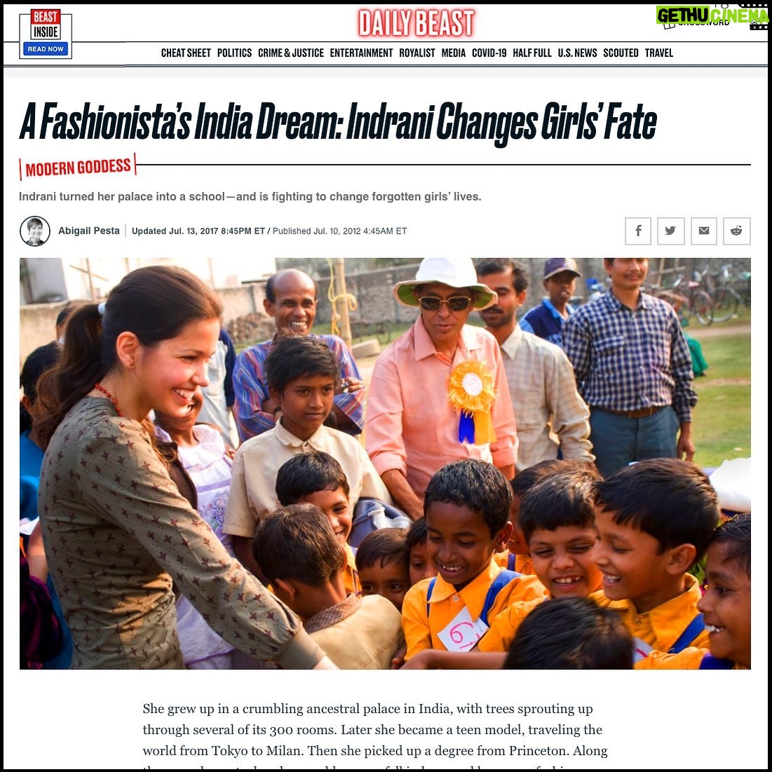 Indrani Pal-Chaudhuri - 558 Likes - Please join us #CHunited4india, follow our new insta page @SEEschool_org and donate www.SEEschool.org (link in bio) or http://pledge.to/united4india select “Shakti Empowerment Education” or any of the other vetted charities there. 100 percent of proceeds to SEEschool go to support students and the community.
#TBT Thank you @thedailybeast / @newsweek and writer @abigail_pesta #WomenintheWorld / #ModernGoddess section - for featuring @SEEschool_org foundation, which I executive direct, empowering 300 of the most impoverished children and women in India.
Seen here with my amazing father, co-founder Ajay Pal-Chaudhuri (in white hat). Now 83 years old, he has dedicated the past 27 years to running our charitable foundation, with Headmistress Krishna Pal-Chaudhuri. They are risking their health to remain on site to help the community during this terrible Covid-19 “Bengal Triple mutation” crisis.
https://www.thedailybeast.com/a-fashionistas-india-dream-indrani-changes-girls-fate
.
.
.
.
.
#indiacrisis #indiaeducation #india #83yearsold #indianwomen #womenhelpingwomen #tigershelping #educationmatters #mmg #Asiankids #education #hope #girlrising #womensempowerment #asianwomen #princeton #indranipc #indrani #ajaypalchaudhuri #wethefuture #chwtf #seeschool