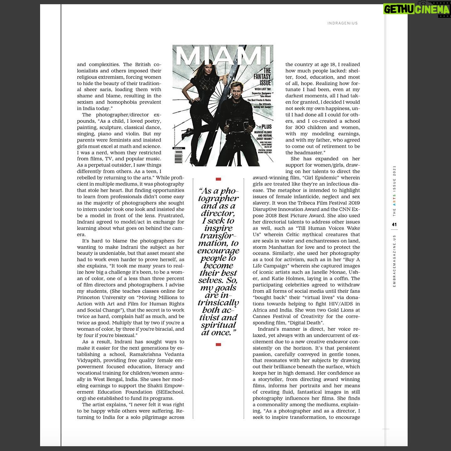 Indrani Pal-Chaudhuri - 561 Likes - Thanks Embrace Magazine for featuring my work in The Arts Issue Thinking Outside the Box! Honored to be interviewed by talented artist and activist @maryannthompsonfrenk challenged by her intriguing questions. Get the magazine online now and in print Feb 1st www.embracemagazine.us #thinkingoutsidethebox #embrace-magazine #queerart 🌈🌈🌈
.
.
.
.
.
.
.
#femaledirector #femalephotographer #transformation #indranipalchaudhuri #indrani #indranipc #indiandirector #bipocartists #lgbtqiaartistsofcolor ##womensupportingwomen #bipocartists❤️🧡💛💚💙💜