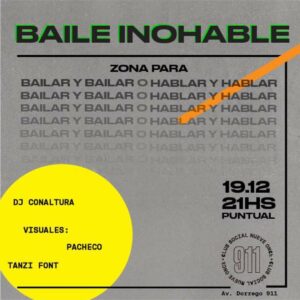 Inés Efrón Instagram - Cuando tenia ocho años una vez bailé tres horas seguidas en un casamiento.
Hoy comparto esta invitación a la primera edición de la Fiesta Baile Inohable que organizamos con @alanborsini y surge de nuestras ganas de bailar con otrxs sin la necesidad de hablar, sin vínculos sociales preestablecidos mediando el encuentro, solo estar compartiendo la música y el gusto de dejarnos mover 
Las fiestas diluyen los bordes y celebran la vida. En las fiestas aparecen y se van los miedos. Bailando. Baile y no hable
Muchas gracias @___solcha___
@instrumentalmix
@lasfotosdepacheco
@tanzi_font 
Este jueves en @clubsocial911 ( Habrá una zona para hablar, porque que lindo es hablar)