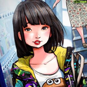 Inio Asano Instagram - アプリ「pib」に流したイラスト。最近描いた女の子の中ではかなりお気に入り。このイラストが展示されてる「一期一会展」が28日から始まります。詳細はこちらから→ https://pictureinbottle.com/news/