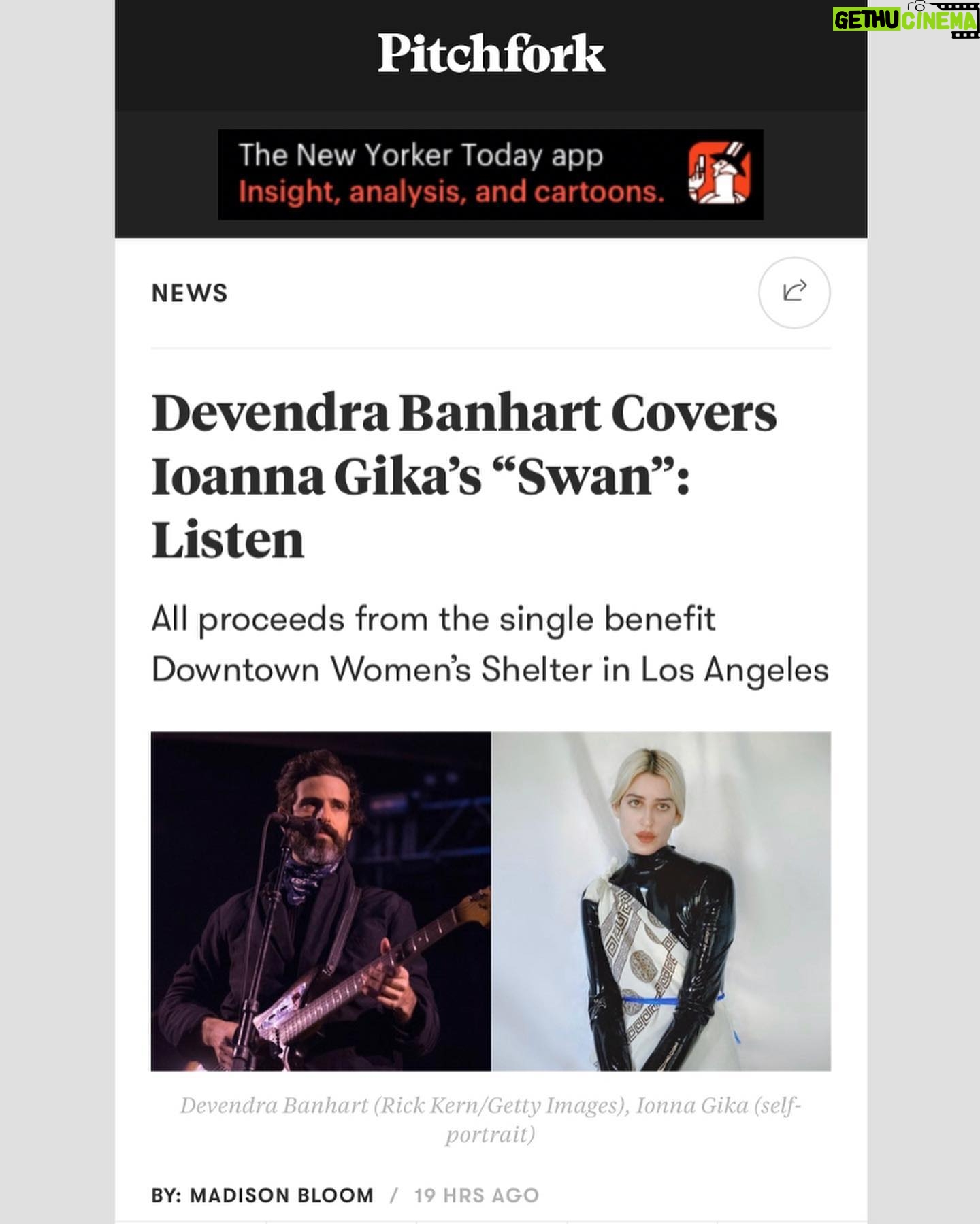 Ioanna Gika - 621 Likes - Thank you to everyone buying the song, posting, and sharing. Today @bandcamp is waving their fees. Grateful that these proceeds are going to the Downtown Women’s Shelter. The DWC is an amazing organization and Devendra did a beautiful job. Everyone go to bandcamp today. Thanks