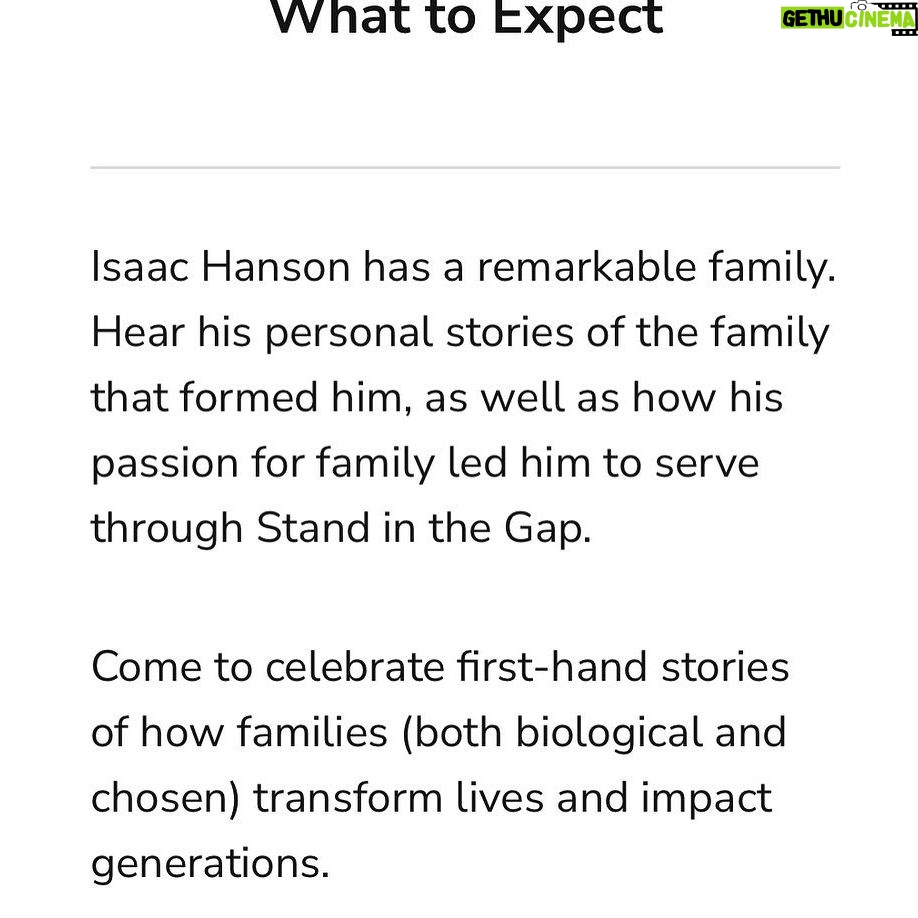 Isaac Hanson - 2.2K Likes - I’m excited to announce to all of you today that I will be joining my friends at Stand In The Gap for their Legacy of Hope annual event on June 1st 2023. They are an organization that I have had the pleasure of working with and I am pleased to share with all of you that I have been asked to be a guest speaker for this event.
I hope you will check out what they do and consider supporting them, and also if you are in the Tulsa area and would like to attend the Legacy of Hope event there are seats and tables available.
I hope you will consider joining us!
All the best, -ISAAC
(See link in bio for info)
#family #hope #legacyofhope
@stand_in_the_gap_ministries #faith #standinthegap #christian