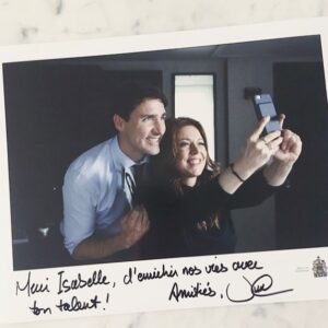 Isabelle Boulay Instagram - Bonne fête du Canada! Voici un souvenir mémorable entre Isabelle et @justinpjtrudeau -Équipe Isabelle #IsabelleBoulay