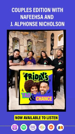 J. Alphonse Nicholson Instagram - Happy Friday family!!! The podcast with our family @j_fonz and @heyfeesha is live, so go listen now❤️❤️. Watch the full episode today at 5pm!! Love y’all!!