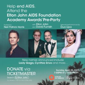 JC Chasez Instagram - @EJAF is a foundation I've been supporting ever since I was introduced to it many years ago. Each year, @EltonJohn and @DavidFurnish host an amazing Oscar viewing party, which benefits their foundation that combats Aids.  This year it's going virtual and we all have been invited to join this Sunday's Oscars Virtual Celebration.  Join @EltonJohn @LadyGaga @dualipa @NPH @eric_mccormack @cynthiaerivo @elizabethhurley1 & more at this iconic party & help @EJAF support young people all over the world who are living with or at risk of HIV.  #LinkInBio to donate for tickets.