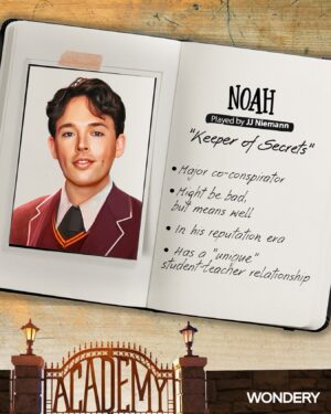 JJ Niemann Instagram - Meet Noah, a Bishop Gray Academy student known for a few too many scandals 👀 But, can he be seen in a new light? 

Academy hit # 1 in Fiction and New & Noteworthy on Apple Podcasts!! You can listen to #Academy, an addictive coming-of-age audio drama by AT WILL MEDIA and Wondery, wherever you get your podcasts. Have you listened yet?

@Wonderymedia @atwill #AcademyPod #Podcast
wondery.fm/academypodcast