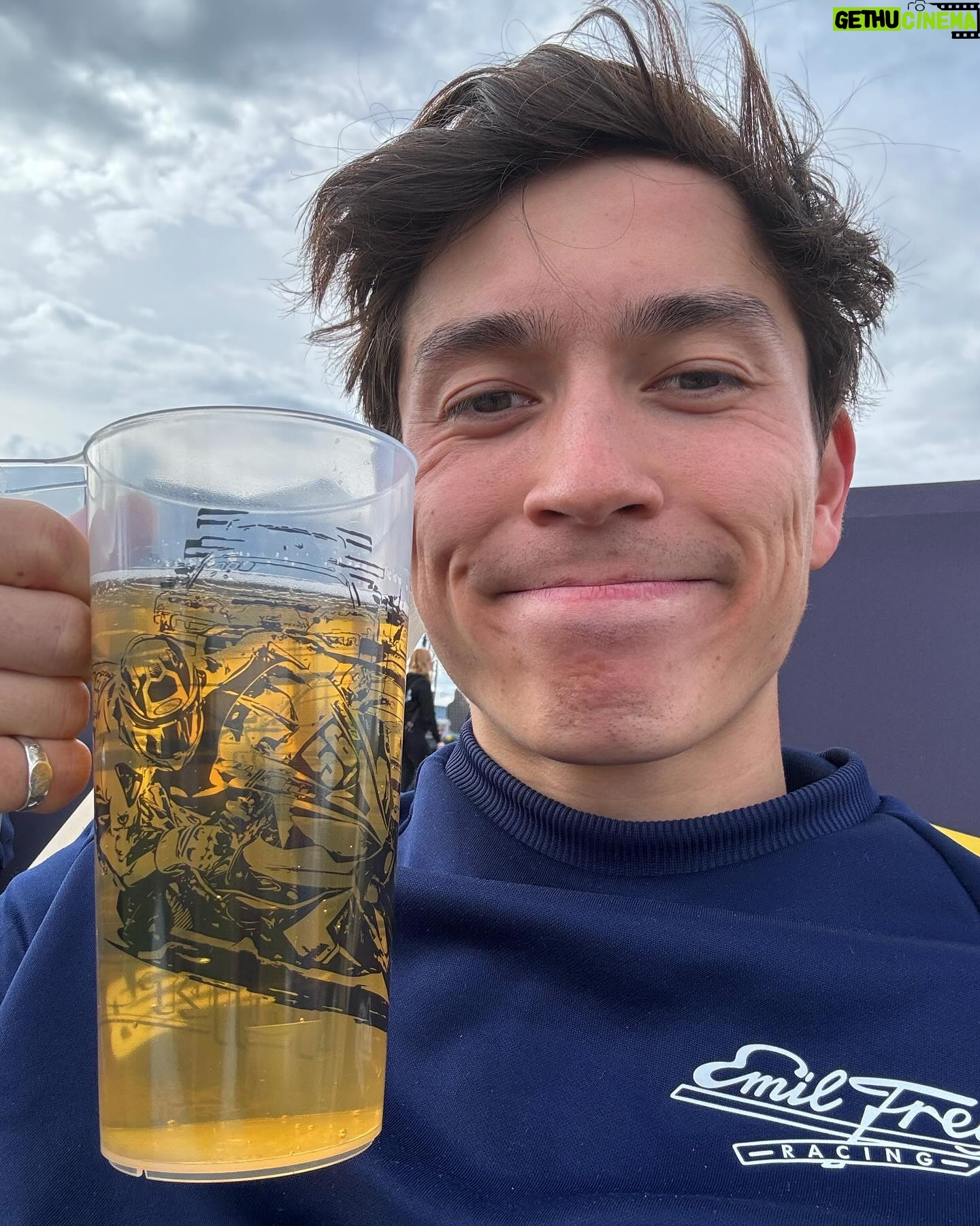 Jack Aitken - 4.2K Likes - Two selfies with my trophies, one from @dtm.official and one from the fans 🍻
Awesome to kick the year off with a win, felt good the whole race and led until a FCY threw a spanner in the works, with Marco managing to jump ahead! That luck came back around though when he stopped with a few mins to go. Heartbreaking for them, but well deserved for the whole @emil_frey_racing crew.
20kg of success ballast going in the car for tomorrow, let’s see what we can do…