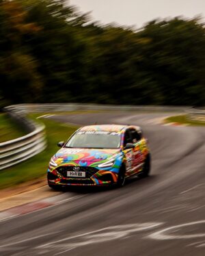 Jack Aitken Instagram - First race at ‘The Green Hell’. Walking away with a class win, a surprisingly heavy bag of meat, and very wide eyes! 

Getting your Permit for the infamous Nordschleife circuit isn’t a simple one, for good reason. You need to take a series of theory and practical courses, before accumulating 18 race laps in the lower powered classes, like the one I raced here, snappily named VF2-FWD. There are an absolute litany of classes here (see my meme), but ours is basically a stripped-out road car with slicks. This means it’s actually harder to drive than a full blown GT3 racer, lift-off oversteer is real. 😅

I was lucky to be with people who know what they’re doing, @walkenhorstmotorsport, and my teammates @baileyvoisin and @manuel_maldonado33. I did the first half of our 4hr race, and my gosh the things I saw… 😂 As well as epic slipstream battles on the 2.5km Döttinger straight, I drove with my eyes in the mirror as faster cars sailed past at impossible speeds for my poor little Hyundai, drove past flatbed trucks on their way to recover cars that had crashed somewhere on this mammoth 21km ‘track’ and scared myself silly a few times when the already-close barriers starting inching closer… 

I somehow (genuinely, no idea how) got us from P4 in class to the lead at the halfway mark. My teammates finished it off to take a win on my first attempt at the Nordschleife! I should really walk away now with the 100% record 😂 

I’ll be back next year to get my remaining laps, for now though attention goes back to our regular schedule with Petit Le Mans next week…