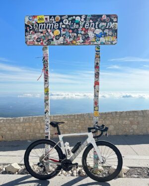 Jack Aitken Instagram - I did a painful thing, and I’ve been trying to think of a caption that isn’t a humble-brag, and it’s difficult… I climbed Mont Ventoux from all 3 sides by bike in one ride, and I’m quite proud of it.

📊 Numbers 📊
Mt. Ventoux summits at just under 2,000m. 
On the long descents I hit a max speed of 80km/h.
I spent 5.5 hours climbing, the rest of the time was descending and transition miles.
Total calorie burn was 4,453.
To offset this I consumed over half a kilo of sugar and 4.7 litres of water.
All in all, I rode for just over 7 hours with less than an hour of stop time. 

I’d spent a while planning this ride, and that’s definitely half the fun, but actually following through and dealing with the suffering to finish it was a big achievement for me. I came close to quitting at the 2nd summit, as I was feeling low physically and mentally. The effort up to then, plus the heat on the lower slopes contrasted with the freezing mist and winds at the summit, was taking a toll. I also knew if I did the freezing half-hour descent through the clouds to the final climb, from Sault, I would have no option other than to climb it to get home. Thankfully, that being the ‘easiest’ side of Ventoux and the mental push of it being the last one helped me to finish it off! Even better, the clouds had burnt off by the time I got back to the summit, so I was rewarded with the warm sun as I collapsed to take the *three* selfie.

Definitely one of my less restful ‘holidays’ but I loved it. Thanks to @jimbobarooney_d and @maxaitken49 for the good vibes and bottle hand up, and @sramroad, @zippspeed, @sportful_uk and @viresvelo for the exceptional kit, run down below:

Factor Ostro V.A.M. 
Sram Red AXS (48-35 and 10-33 gearing, needed a lower gear!)
Zipp 454 NSW Wheels and Conti GP5000 S TR set up tubeless (🤤)
Sportful Bomber Jersey (comfy aero 👌🏻)
Sportful LTD Bibshorts
Sportful Hot Pack Norain Jacket (perfect for the chilly descents)