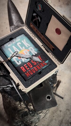 Jack Carr Instagram - RED SKY MOURNING 🩸 
.
As always I am beyond honored to receive the latest novel in the epic @jackcarrusa Terminal List series. 
.
You guys know I always find fun ways to open these every year but this year is even more special for me.
.
I figured it was only fitting to open this year‘s novel with a GrizzlyForge bag opener considering to my absolute and complete surprise it is used in chapter 4 of this year’s book. 
.
Never in a million years would I expect to see my companies name end up in one of these novels and this is by far the highlight of my career. 
.
Thank you so much Jack for this absolute honor and as always for your continued support and friendship from literally day one of GrizzlyForge.
.
I hope you guys swoop a copy of book number seven, and I promise you you will not be disappointed🇺🇸
.
.
.
#grizzlyforge #redskymourning #jackcarr #jamesreece #brotherhood #honored