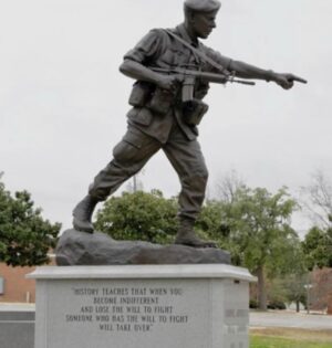 Jack Carr Instagram - Special Operations legend Arthur D. “Bull” Simons was born on this day in 1918. His service spanned World War II through Vietnam to include the Raid at Cabanatuan in the Philippines and the Son Tay Raid in North Vietnam. In 1979 he was hired by Ross Perot to plan and lead a mission to rescue two Electronic Data Systems employees arrested in the Iranian Revolution and imprisoned in Iran. That rescue mission is detailed in the book ON WINGS OF EAGLES by Ken Follett.
•
I was able to spend time with Mr. Perot on two occasions, talk about the mission in Iran and see artifacts from Son Tay. Some of those pictures are included in this post.
•
Colonel Simons’ legacy is honored with a statue at the JFK Special Warfare Museum facing the John F. Kennedy Special Warfare Center and School, Fort Bragg, North Carolina. On one side of its base are the words: 
“HISTORY TEACHES THAT WHEN YOU BECOME INDIFFERENT AND LOSE THE WILL TO FIGHT SOMEONE WHO HAS THE WILL TO FIGHT WILL TAKE OVER.”
-COLONEL “BULL” SIMONS / SON TAY RAID / NOVEMBER 21, 1970.
On the other side are the words: 
WHO WILL GO? “SEND ME.”
•
His headstone in Barrancas National Cemetery, Section 36, Site 1956 reads: 
ARTHUR
DAVID
SIMONS
COL
US ARMY
WORLD WAR II
KOREA
VIETNAM
JUN 28 1918
MAY 21 1979
•
#BullSimons #USArmy #SpecialForces #SpecialOperations #Legend