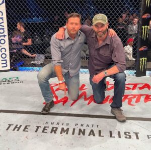 Jack Carr Instagram - Thinking back to an epic night at UFC 276 in Vegas on July 2, 2022 to celebrate THE TERMINAL LIST on Prime Video.

#TheTerminalList #ChrisPratt #PrattPrattPratt #JamesReece #JackCarr #JackCarrUSA #UFC