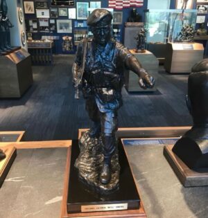 Jack Carr Instagram - Special Operations legend Arthur D. “Bull” Simons was born on this day in 1918. His service spanned World War II through Vietnam to include the Raid at Cabanatuan in the Philippines and the Son Tay Raid in North Vietnam. In 1979 he was hired by Ross Perot to plan and lead a mission to rescue two Electronic Data Systems employees arrested in the Iranian Revolution and imprisoned in Iran. That rescue mission is detailed in the book ON WINGS OF EAGLES by Ken Follett.
•
I was able to spend time with Mr. Perot on two occasions, talk about the mission in Iran and see artifacts from Son Tay. Some of those pictures are included in this post.
•
Colonel Simons’ legacy is honored with a statue at the JFK Special Warfare Museum facing the John F. Kennedy Special Warfare Center and School, Fort Bragg, North Carolina. On one side of its base are the words: 
“HISTORY TEACHES THAT WHEN YOU BECOME INDIFFERENT AND LOSE THE WILL TO FIGHT SOMEONE WHO HAS THE WILL TO FIGHT WILL TAKE OVER.”
-COLONEL “BULL” SIMONS / SON TAY RAID / NOVEMBER 21, 1970.
On the other side are the words: 
WHO WILL GO? “SEND ME.”
•
His headstone in Barrancas National Cemetery, Section 36, Site 1956 reads: 
ARTHUR
DAVID
SIMONS
COL
US ARMY
WORLD WAR II
KOREA
VIETNAM
JUN 28 1918
MAY 21 1979
•
#BullSimons #USArmy #SpecialForces #SpecialOperations #Legend