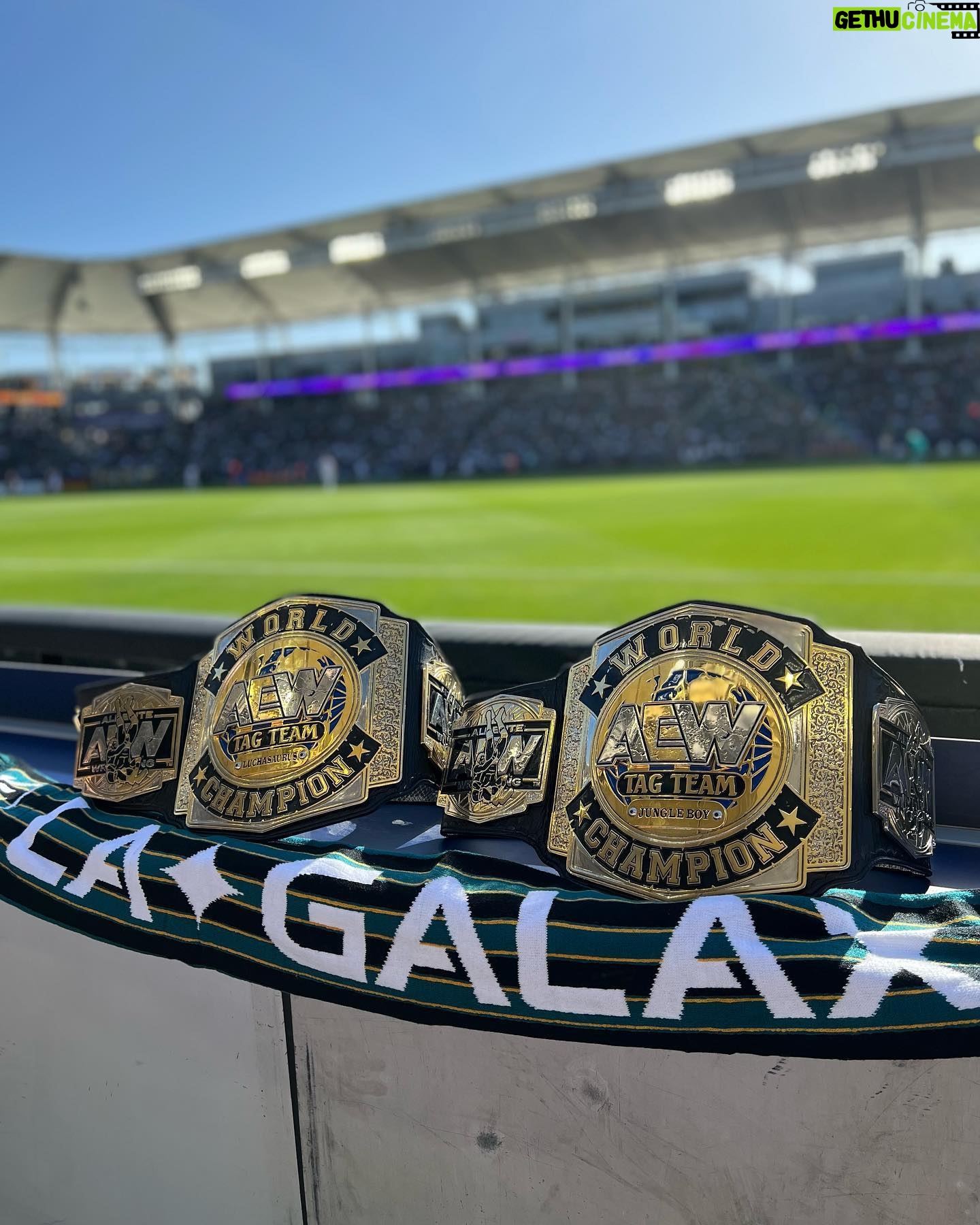 Jack Perry - 10.1K Likes - Thanks to the @lagalaxy for having us out! #aew