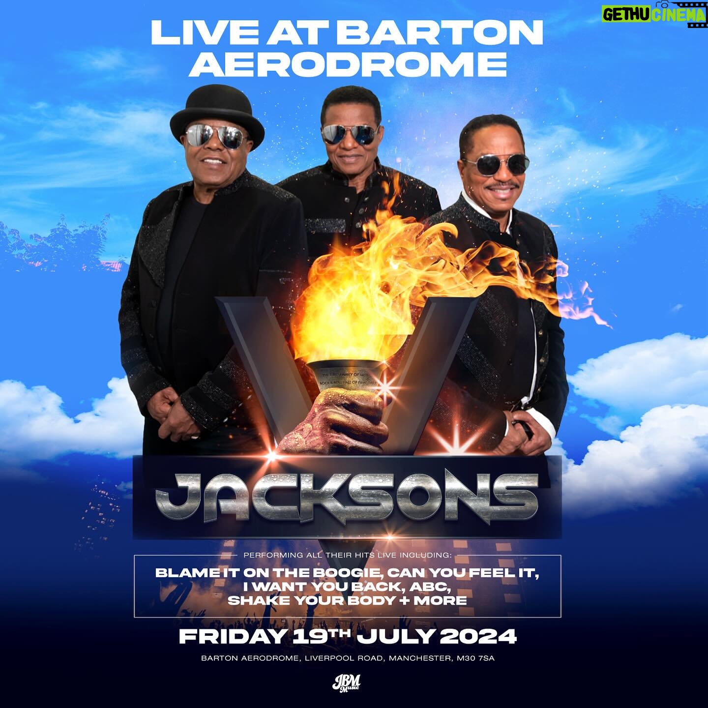 Jackie Jackson - 2.2K Likes - 🎉 Get ready, Manchester! 🎶 This summer, mark your calendars for an unforgettable experience as we take the stage at Barton Aerodrome on Friday, July 19th! 🔥 Join us for an exclusive live performance and create memories that will last a lifetime! Tickets and details: https://bit.ly/JacksonsManchester
#thejacksons #manchester #summer #live #legacy