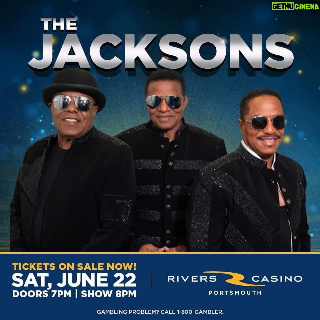 Jackie Jackson - 2.6K Likes - Get ready to dance the night away with The Jacksons at Rivers Casino Portsmouth Event Center! Join us on Saturday, June 22, 2024, at 8 PM for an unforgettable night of music and memories. Secure your tickets now and be part of this Party! 🌟🕺💃 🎶 ✨ 🎟️
📅 Saturday 22 June, 2024
⏰ 8.00 PM
📍 Rivers Casino Portsmouth Event Center
📝 https://www.riverscasino.com/portsmouth/entertainment/the-jacksons
#thejacksons #live #party