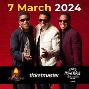Jackie Jackson Instagram - Get ready to groove and party with us at Seminole Hard Rock Hotel & Casino Tampa on March 7th as we bring the ultimate Jacksons Party to town! 🕺💃 The stage is set, the vibes are high, and we can’t wait to share this night with all of you! 🌟🎶 Who’s ready to dance, sing, and make some incredible memories? 🙌 Don’t miss out – mark your calendars and let’s make March 7th a night to remember! 🎊✨

Tickets are on sale at Ticketmaster: 
https://www.ticketmaster.com/the-jacksons-tampa-florida-03-07-2024/event/0D00602BD8F1476

#thejacksons #hardrock #seminole #tampa #florida #live #legacy #party #ticketmaster #showalert #mondaymood #mondaymotivation