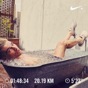 Jackson Gallagher Instagram - ❄️🏃🏼‍♂️A few weeks out from Run 4 The Kids.. 20kms followed by an #icebath #reactinfinity #runforthekids @nikerunning @rebelsport
