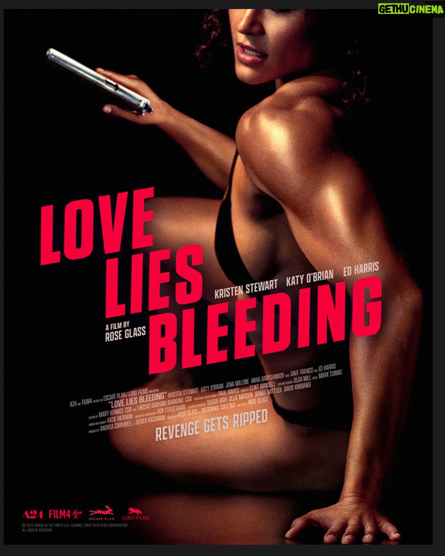 Jackson Rathbone - 25.2K Likes - Thanks @a24 for the invitation to the premier of #LoveLiesBleeding last night! Wonderful to catch up with old friends and make some new ones. Plus .. an AMAZING film.
Love Lies Bleeding is destined to be a cult classic.
With a feeling of early Cohen Bros and a bit of David Lynch, this film leapfrogs modern traditional thrillers, with a decent dose of absurdity, which highlights reality as opposed to distancing. The acting is perfect .. love Kristen Stewart (duh), Katy O’Brian is phenomenal, and the scene stealing turn from Anna Baryshnikov !! Plus Ed Harris is 👌
The script is tight, brimming with suspense, and well placed laughs. The music is perfect, Clint Mansell is a CHOICE. The cinematography is exquisite. Overall, Rose Glass has slayed this incredible film with a vision that’s unique and compelling, and destined to be around for a long time. @a24 does it again. Thankful for FILM !! 🙏🙏🙏