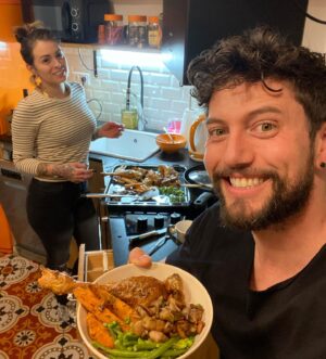 Jackson Rathbone Instagram - Saturday Night Dinner in Paris 

We had no idea where to go… so we walked around forever with the three kiddos. Everything was packed. Smokey. Adult. So we went to Le Grande Epicerie Paris and picked up some yummys and heated it up for a lil Thanksgiving Style dinner at home in Paris. 
Thankful for my family. The real ones.