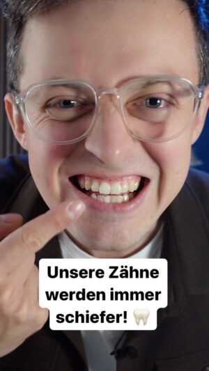 Jacob Beautemps Instagram - Unsere Zähne werden immer schiefer! 🦷🥴 Habt ihr mal eine Zahnspange getragen? 

#science #zähne #wissenswert #antropologie