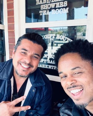Jacob Vargas Instagram - Great hang with the Homie @walterejones! Walter was the first black superhero on National TV. The OG Black Power Ranger! Looking forward to the 30yr Power Ranger reunion special coming soon to Netflix!!