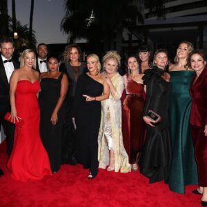 Jacqueline Brennan Instagram - Logies 2019. Thank you to the village it took to get me red carpet ready! @foxtelpublicity 
Makeup and hair: @caseyhillcreative 
Dress: 
@ellezeitounedesigns 
Beauty Prep: 
@vanessaleighskinandcosmetic  @southerncosmetics 
Thank you to everyone who voted and love Wentworth. We are so proud to have come home with a Silver Logie.  #tvweeklogies #wentworth #foxtel #tealtuesday #tvweeklogies2019